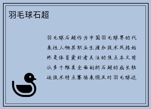 羽毛球石超
